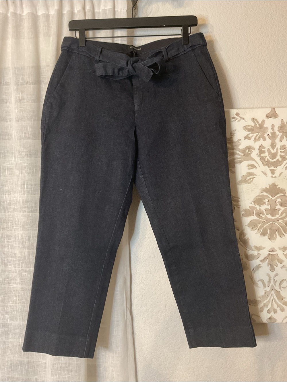 Banana Republic Navy Tie-Waist Chinos
